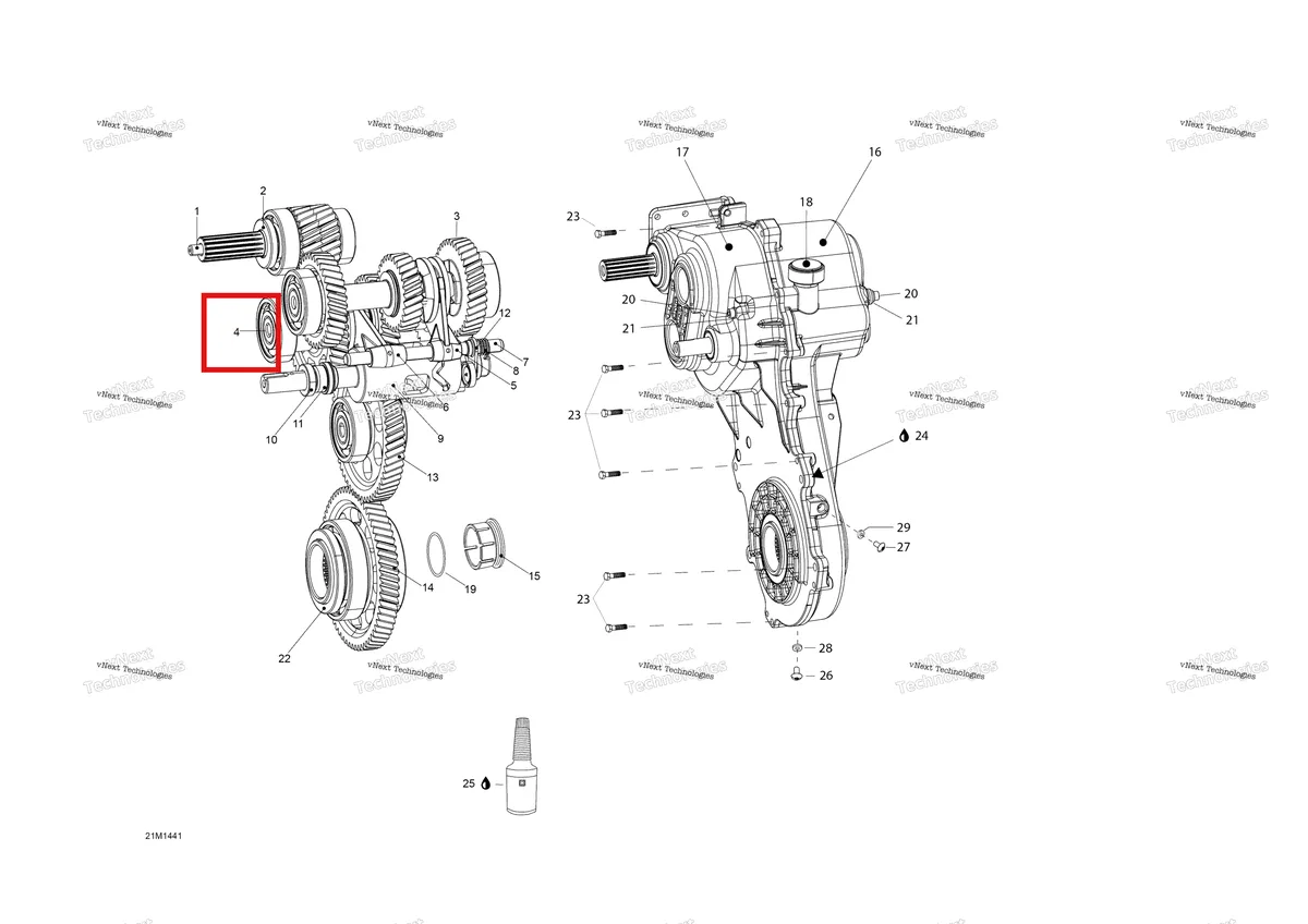 Деталь 619230013 (Обратный Вал) на схеме узла 2014 Ski-Doo EXPEDITION LE 1200 XU Transmission