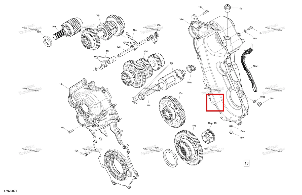 Деталь 619230015 (Деталь Fork, Reverse) на схеме узла 2020 Ski-Doo EXPEDITION SWT 900 ACE Drive - System - Transmission Fast Ratio