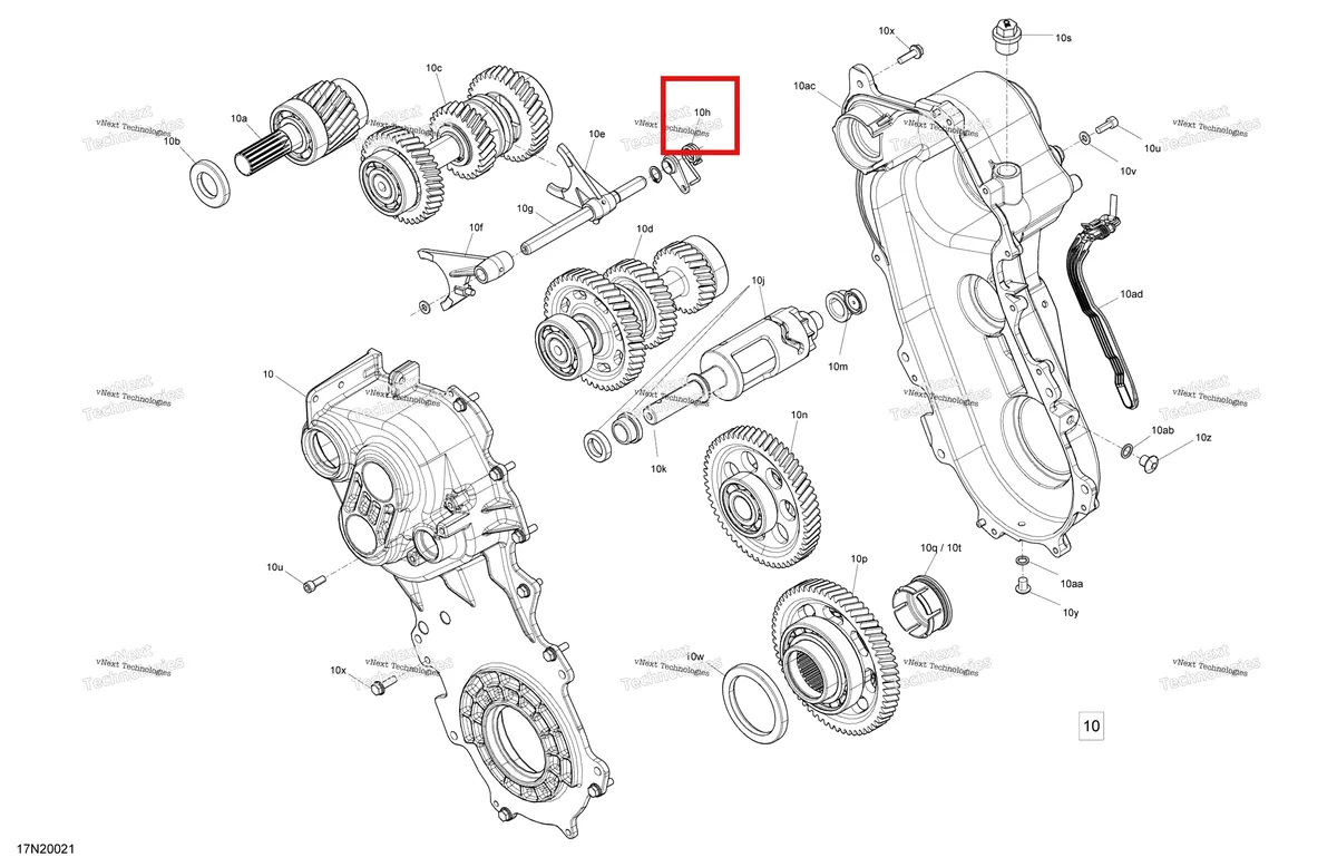 Деталь 619230017 (Пружина) на схеме узла 2020 Ski-Doo SKANDIC WT 550F Drive - System - Transmission Fast Ratio