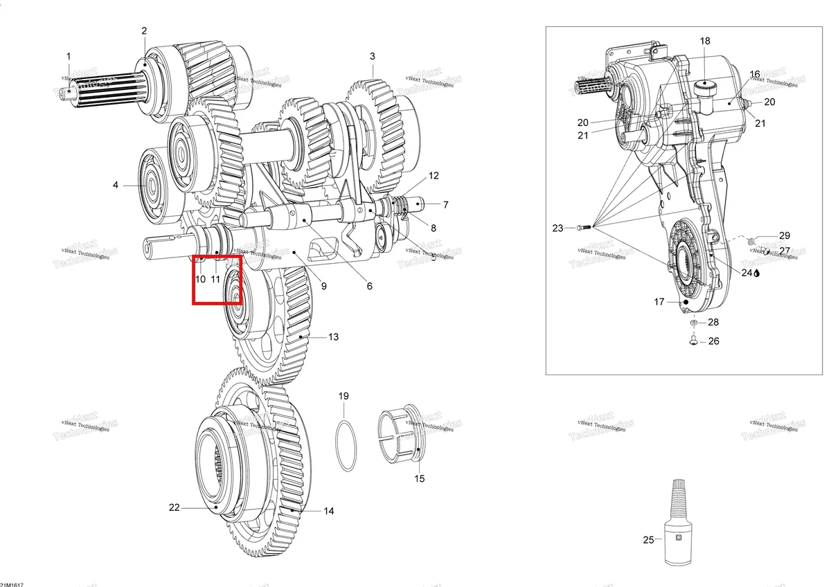 Деталь 619230020 (Деталь Bushing. Includes 11-12) на схеме узла 2016 Ski-Doo SKANDIC - 2-STROKE Transmission