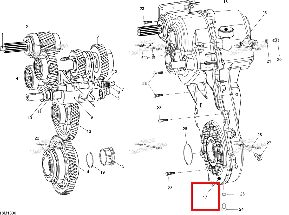 Деталь 619230026 (Деталь Cover, Inside) на схеме узла 2013 Ski-Doo Skandic SWT 600HOETEC XU Transmission