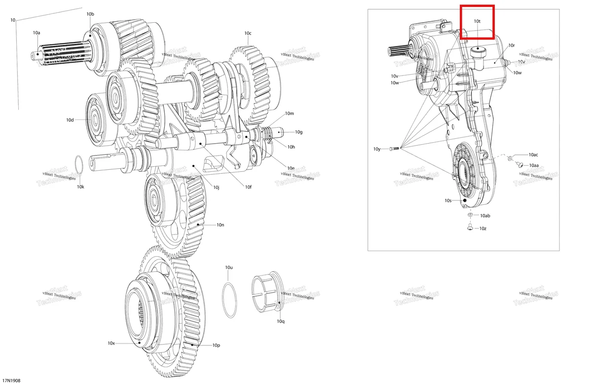 Деталь 619230027 (Пробка) на схеме узла 2019 Ski-Doo SKANDIC WT 900 ACE Transmission Fast Ratio - 900 Ace