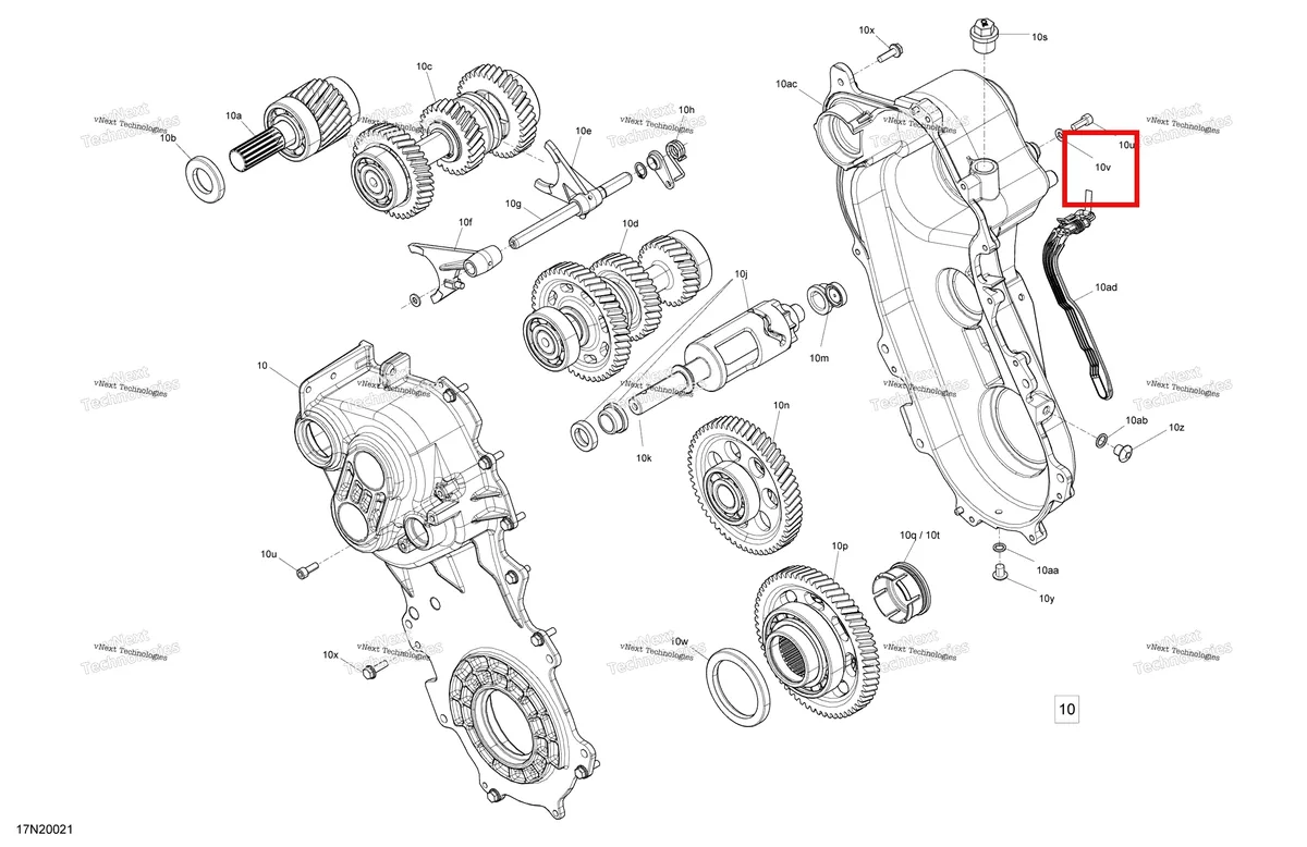 Деталь 619230030 (Шайба) на схеме узла 2020 Ski-Doo SKANDIC WT 550F Drive - System - Transmission Fast Ratio