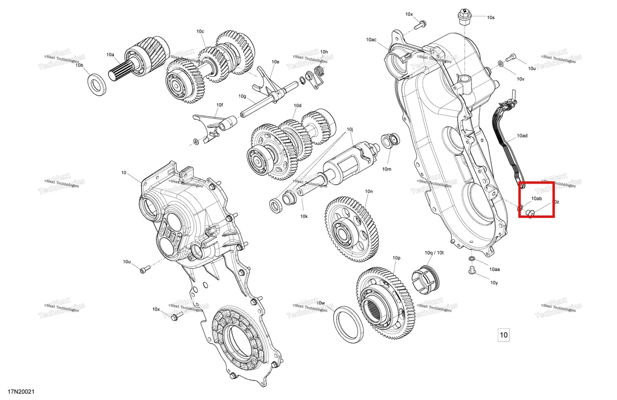 Деталь 619230047 (Уплотнительное Кольцо) на схеме узла 2020 Ski-Doo SKANDIC WT 550F Drive - System - Transmission Fast Ratio