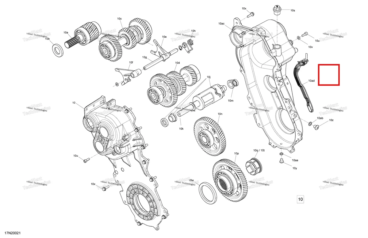 Деталь 619230055 (Деталь Fork, Forwards (1-2)) на схеме узла 2020 Ski-Doo EXPEDITION SWT 900 ACE Drive - System - Transmission Fast Ratio
