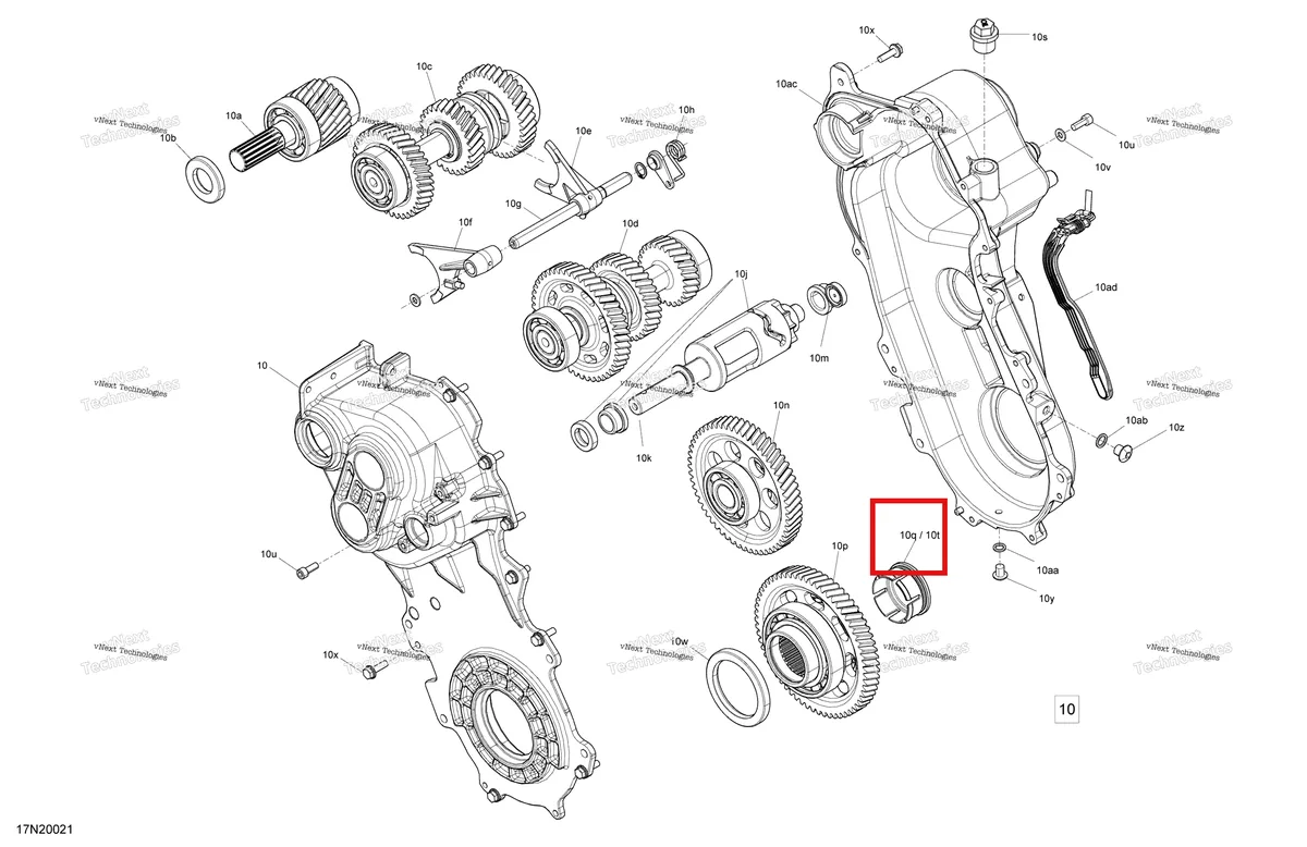 Деталь 619230070 на схеме узла 2020 Ski-Doo SKANDIC WT 550F Drive - System - Transmission Fast Ratio