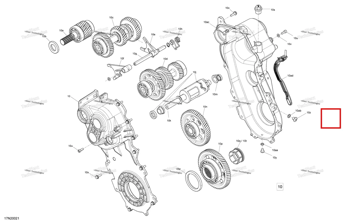Деталь 619230071 на схеме узла 2020 Ski-Doo EXPEDITION SWT 900 ACE Drive - System - Transmission Fast Ratio