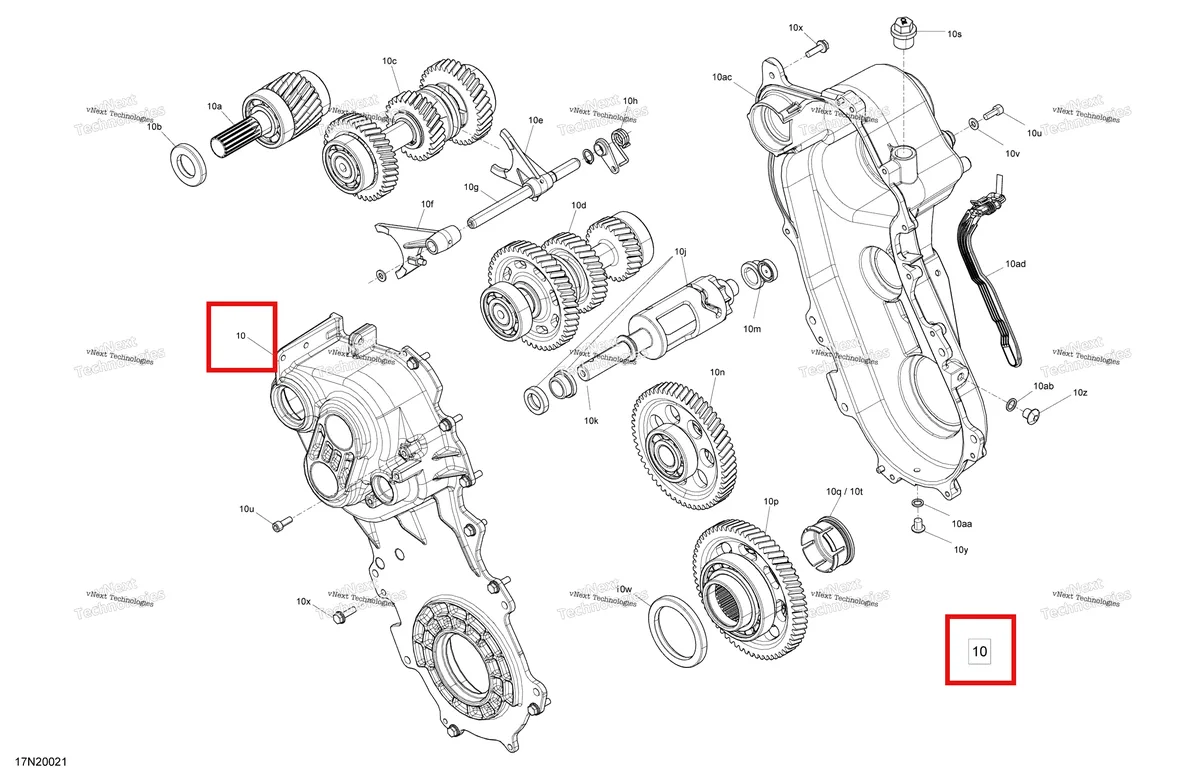 Деталь 619230078 на схеме узла 2020 Ski-Doo SKANDIC WT 550F Drive - System - Transmission Fast Ratio