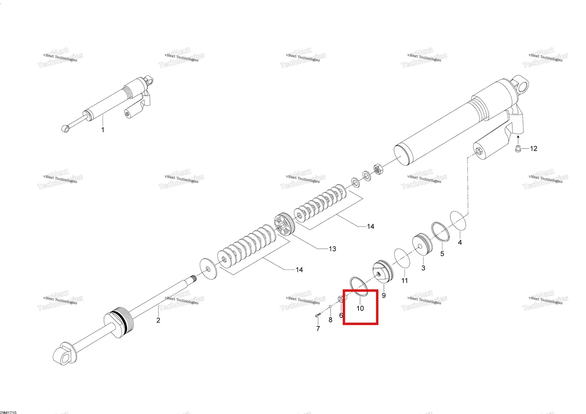 Деталь 619300006 (Стопорное кольцо) на схеме узла 2018 Ski-Doo EXPEDITION XTREME 800R E-TEC Rear Shocks - 800R E-Tec