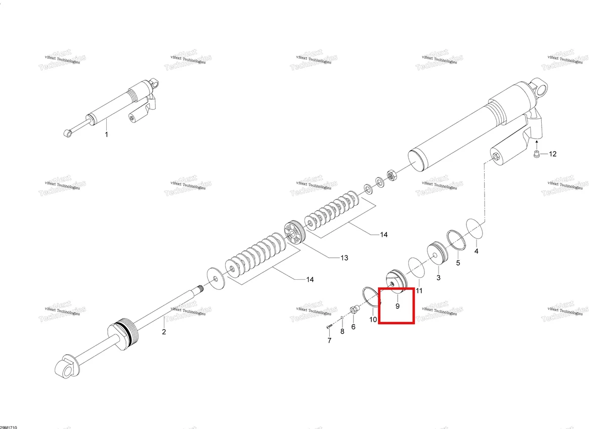 Деталь 619300009 (Направляющая) на схеме узла 2018 Ski-Doo EXPEDITION XTREME 800R E-TEC Rear Shocks - 800R E-Tec