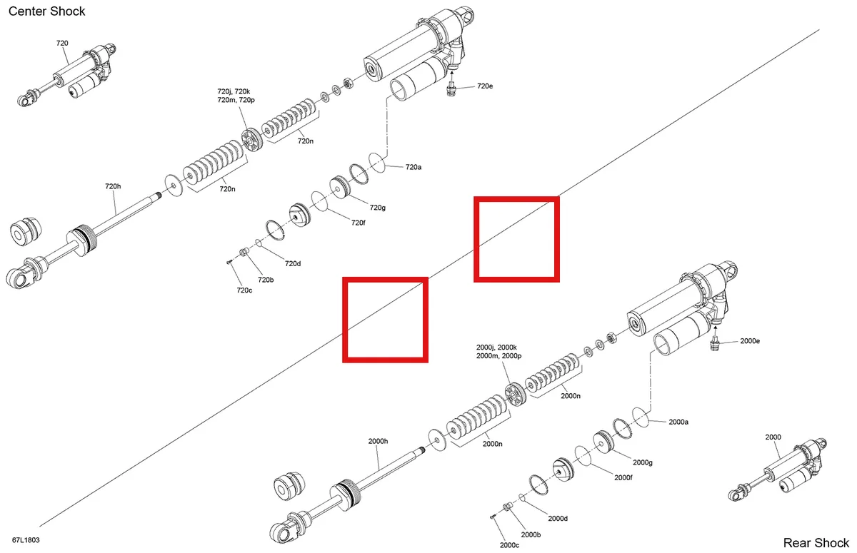 Деталь 619300069 (Деталь Shim 46 Mm. 17 X 0,203) на схеме узла 08- Rear Shocks Rave - 600 RS
