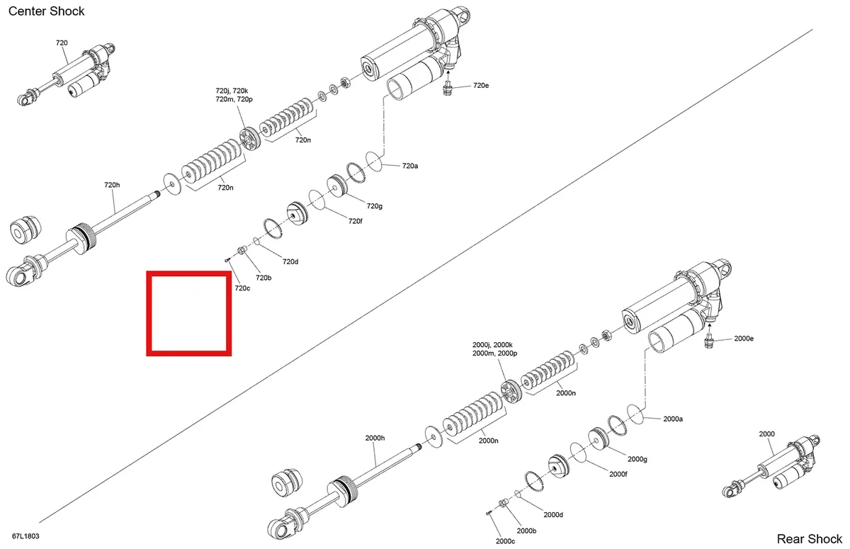 Деталь 619300160 (Деталь Piston 46 Mm. 1.7 Mm) на схеме узла 08- Rear Shocks Rave - 600 RS