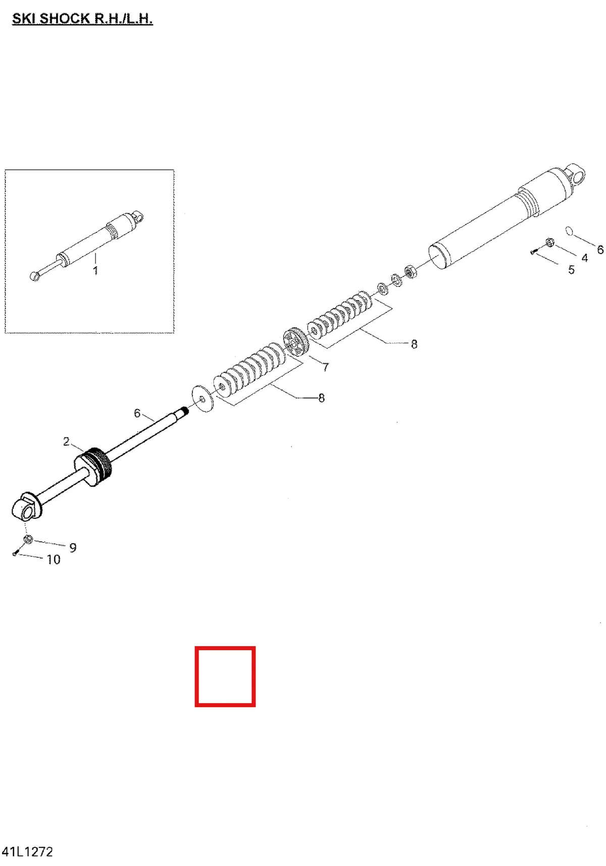 Деталь 619300169 (Деталь Rod Assy) на схеме узла 07- Ski Shocks