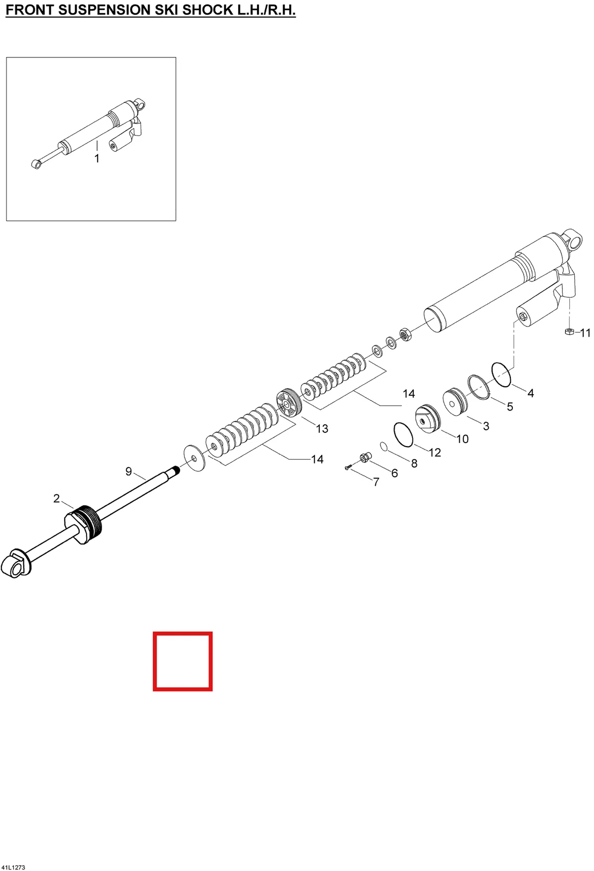 Деталь 619300175 (Деталь Rod Assy) на схеме узла 07- Ski Shocks
