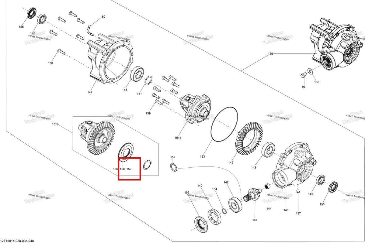 Деталь 703500050 на схеме узла 2015 Can-Am OUTLANDER L 500 EFI Drive System, Front _Differential