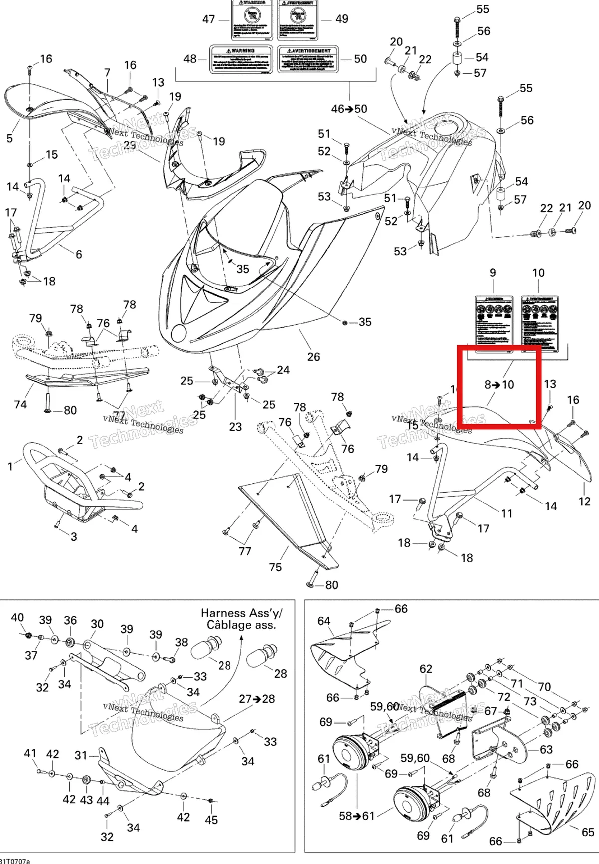 Деталь 703500127 на схеме узла 2007 Can-Am DS 650 X Body And Accessories