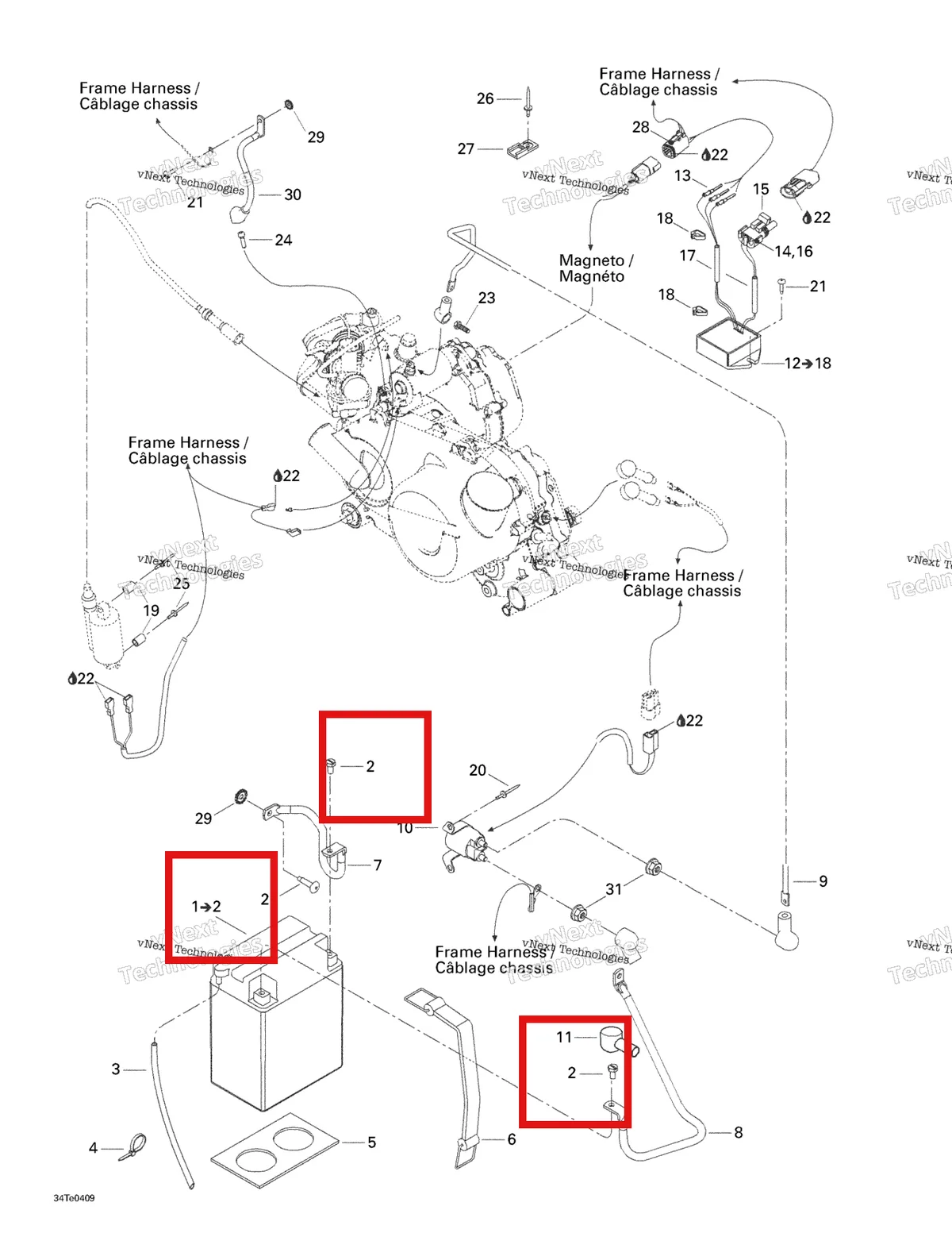 Деталь 703500179 на схеме узла 2004 Can-Am Rally 175 Battery And Electrical Accessories