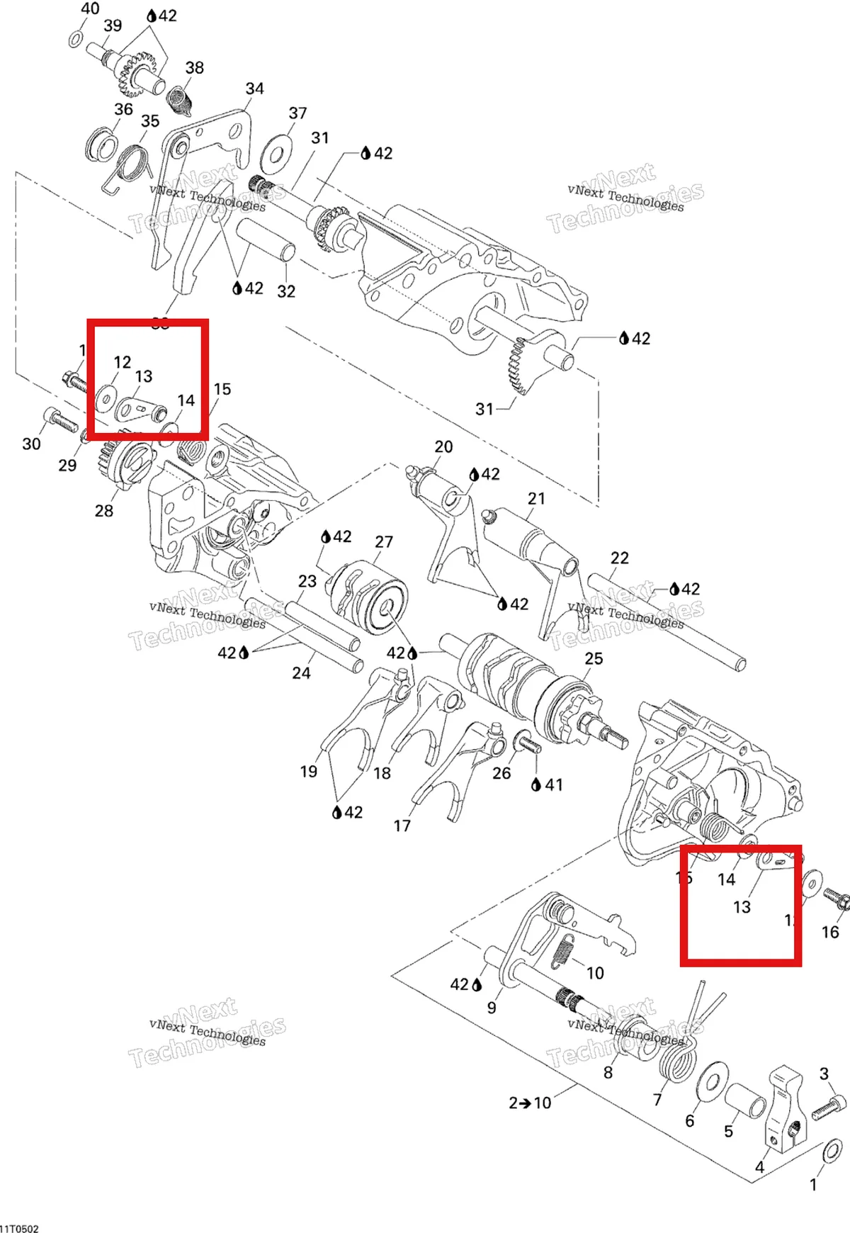 Деталь 703500189 на схеме узла 2005 Can-Am Traxter 5 Speed Gear Shift