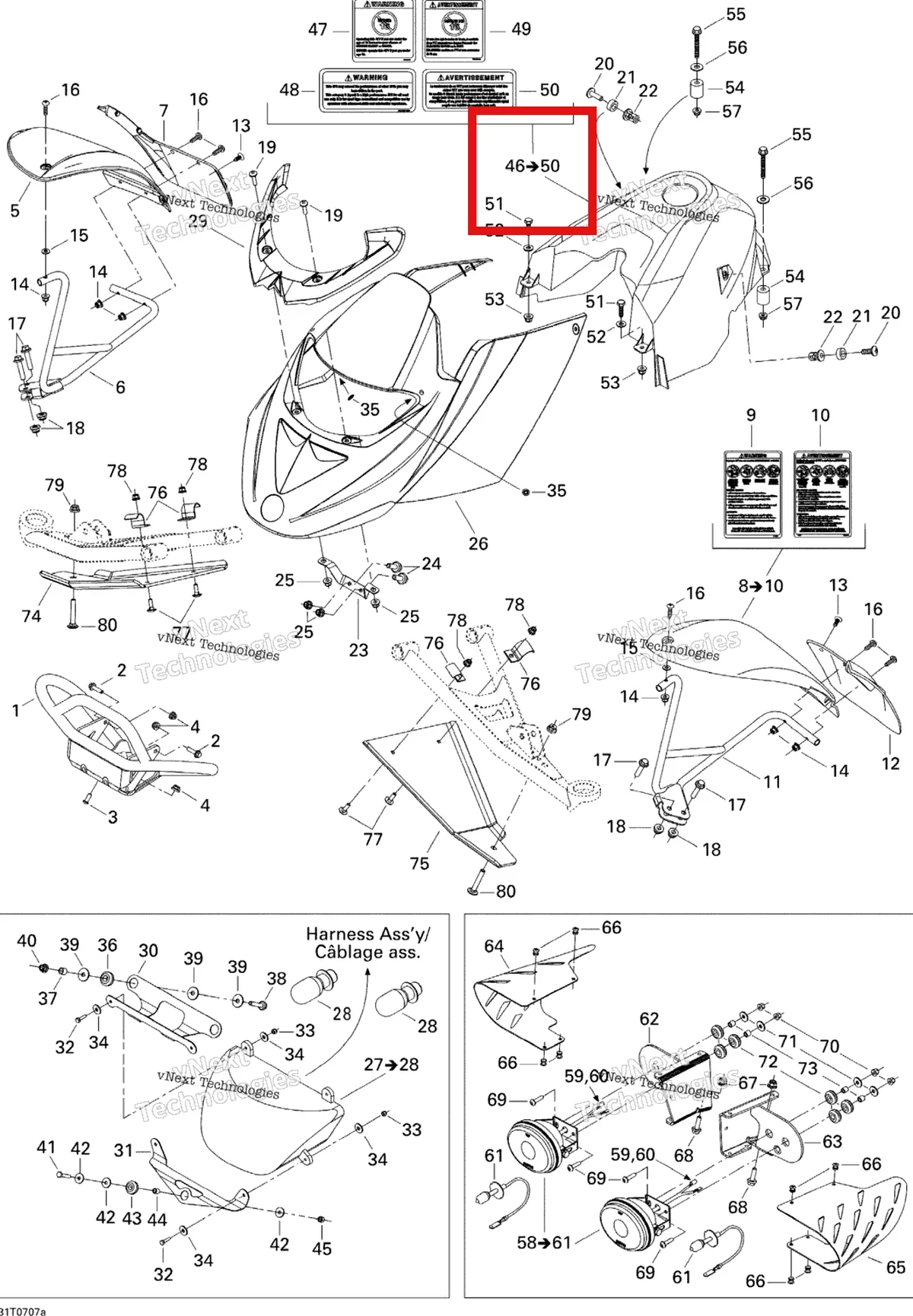 Деталь 703500335 на схеме узла 2007 Can-Am DS 650 X Body And Accessories
