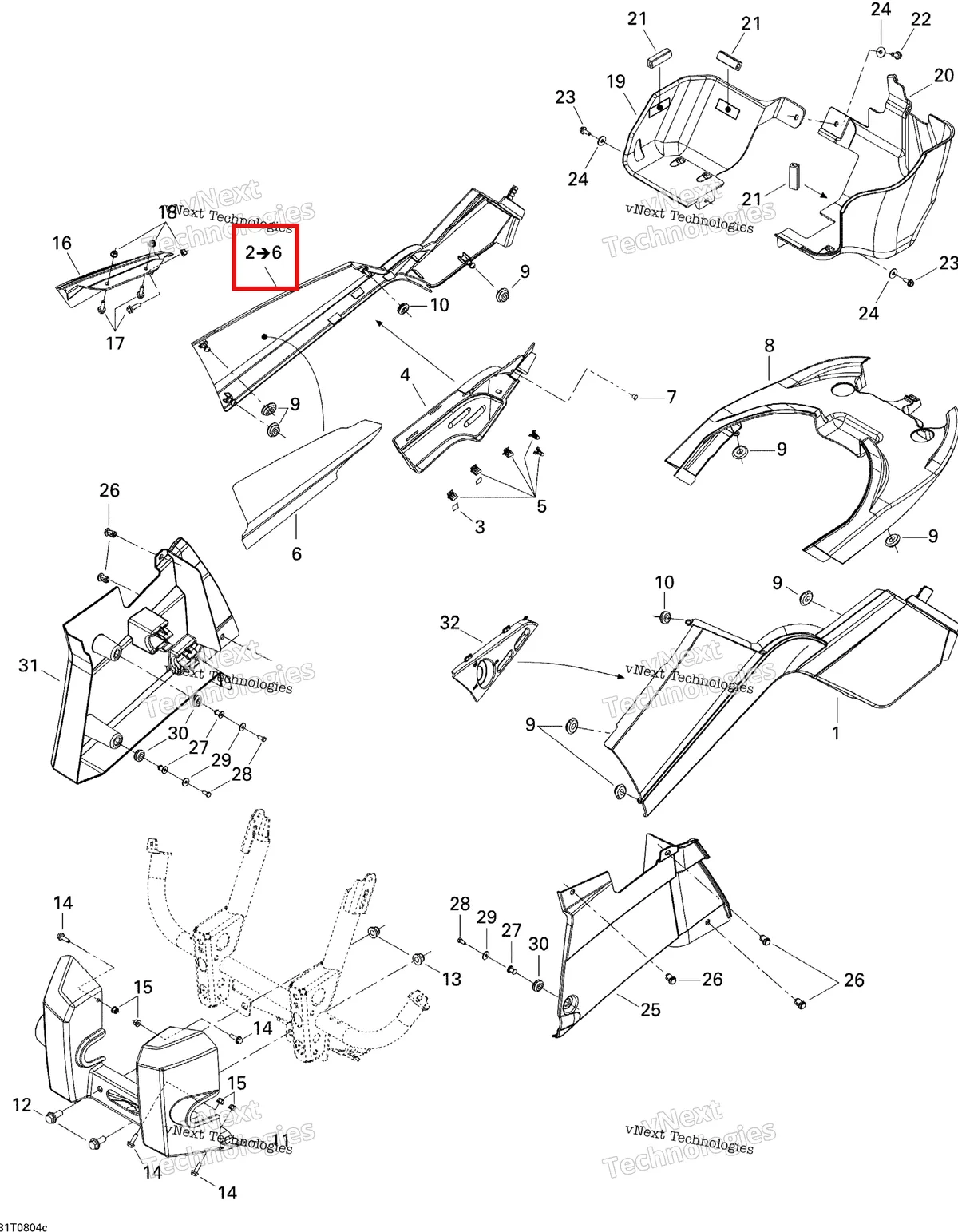 Деталь 703500413 на схеме узла 2008 Can-Am Outlander MAX 400 STD Body And Accessories 3, Std