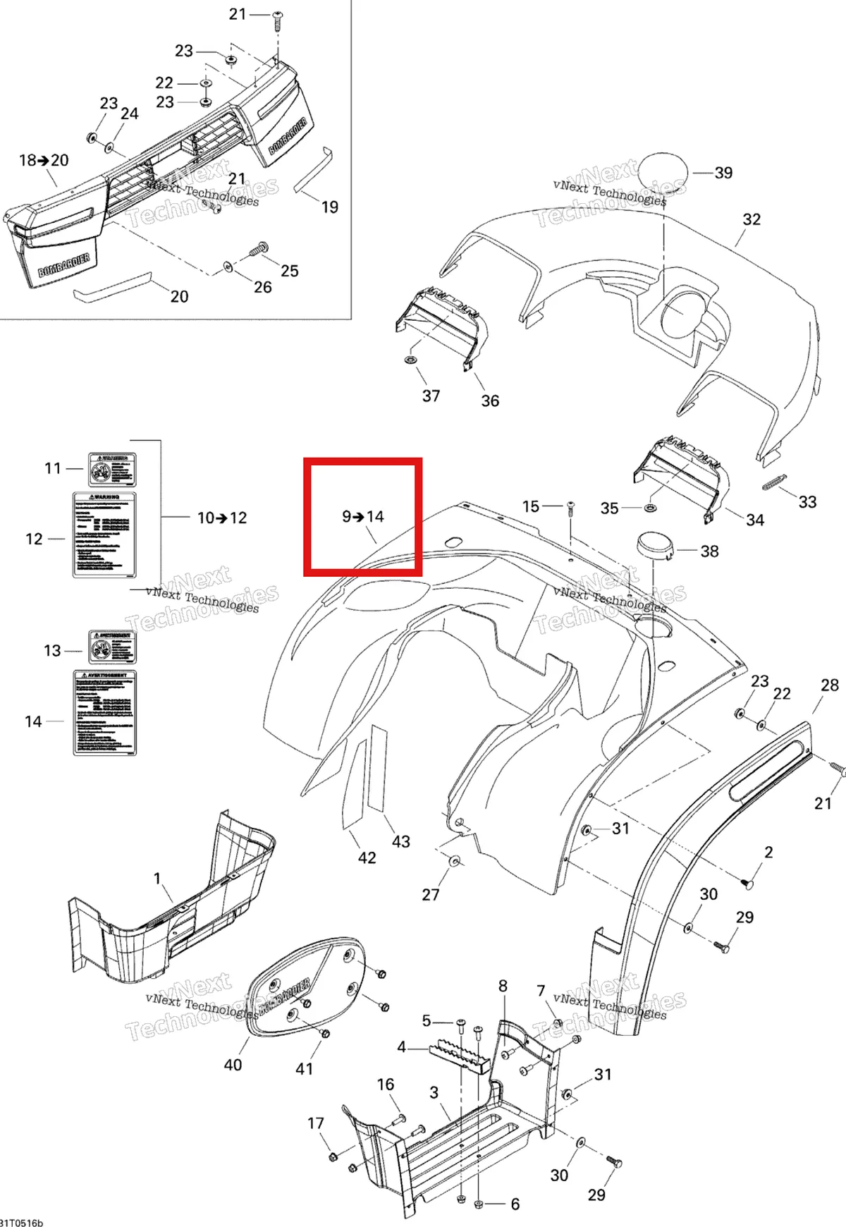 Деталь 703500459 на схеме узла Body And Accessories 2