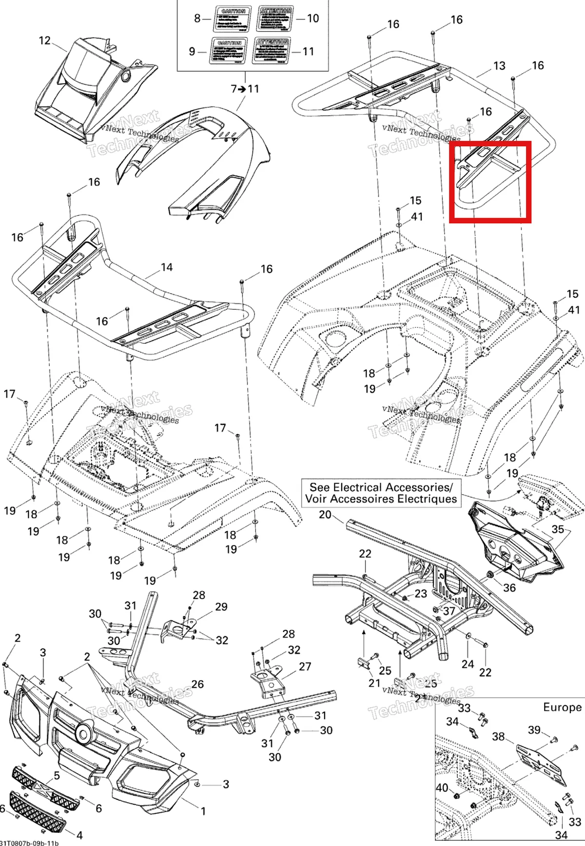Деталь 703500599 на схеме узла 2008 Can-Am Outlander 500 STD Body And Accessories 2