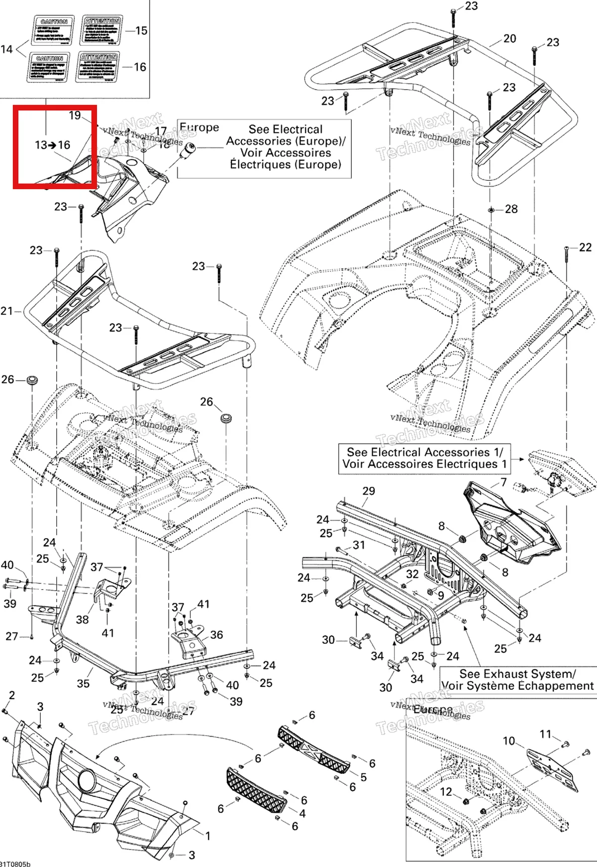 Деталь 703500670 на схеме узла 2008 Can-Am Outlander 400 EFI STD Body And Accessories 2