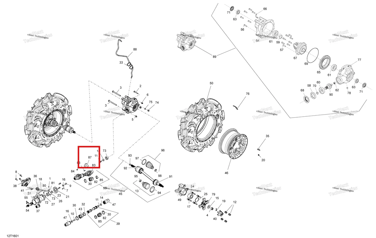 Деталь 703500845 на схеме узла 2016 Can-Am Outlander L - 450 EFI Front Drive System - All Models