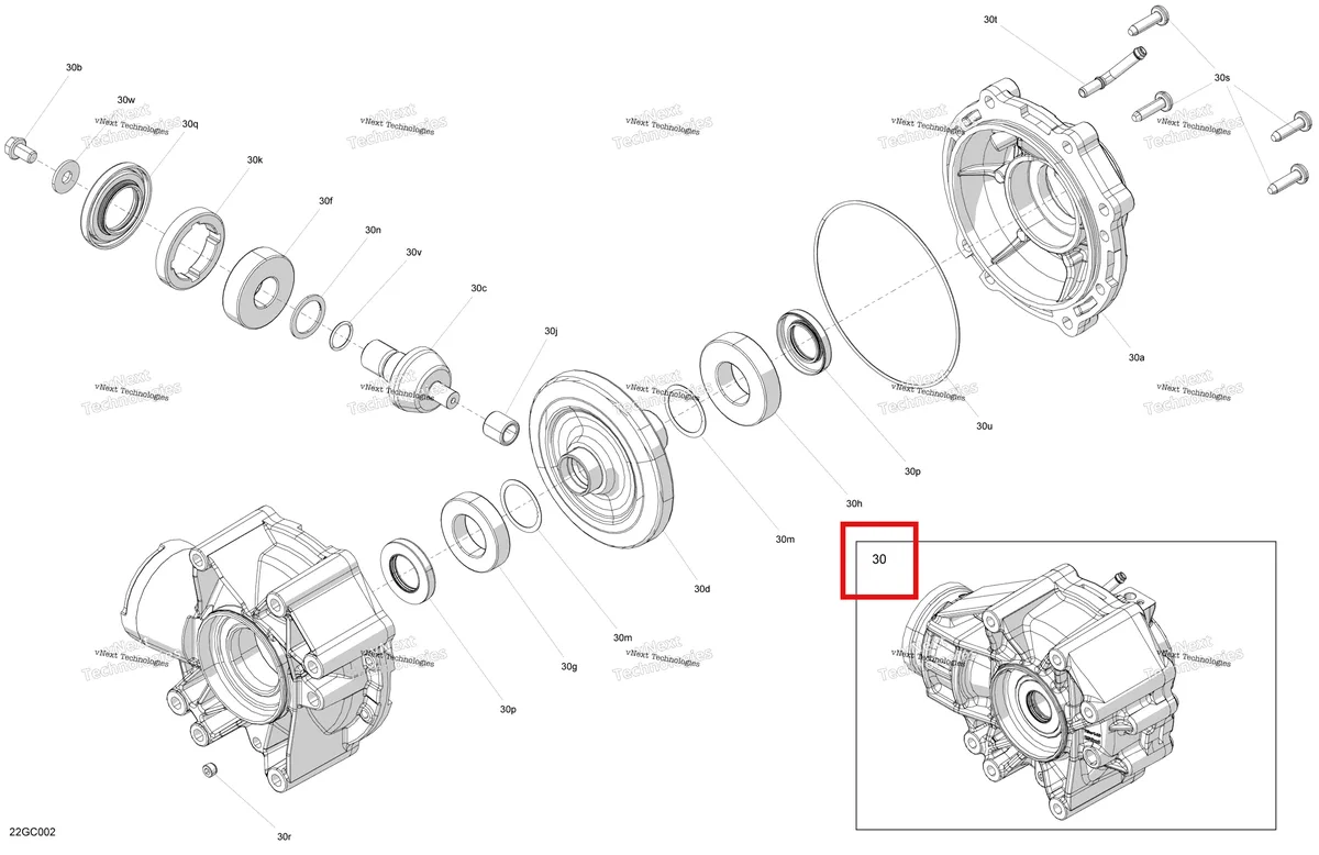 Деталь 703501019 на схеме узла Drive - Final Drive Unit
