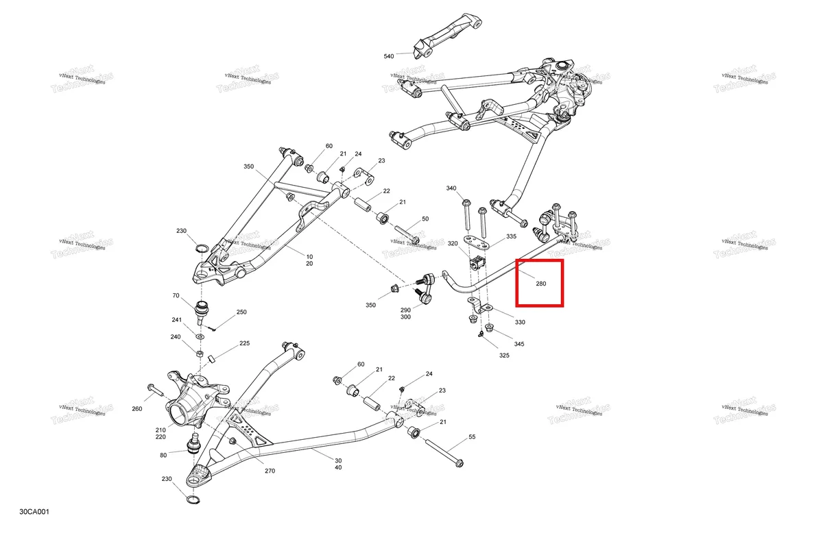 Деталь 703501043 на схеме узла 2021 Can-Am Maverick Turbo R - DS - CE Suspension - Front