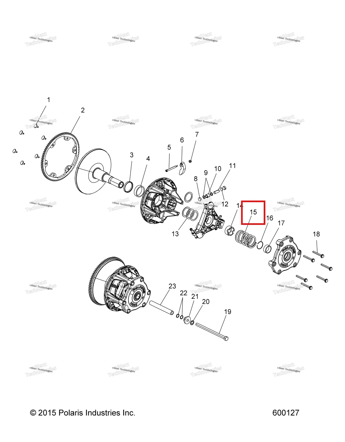 Деталь 7041080 на схеме узла Drive Train, Clutch, Primary