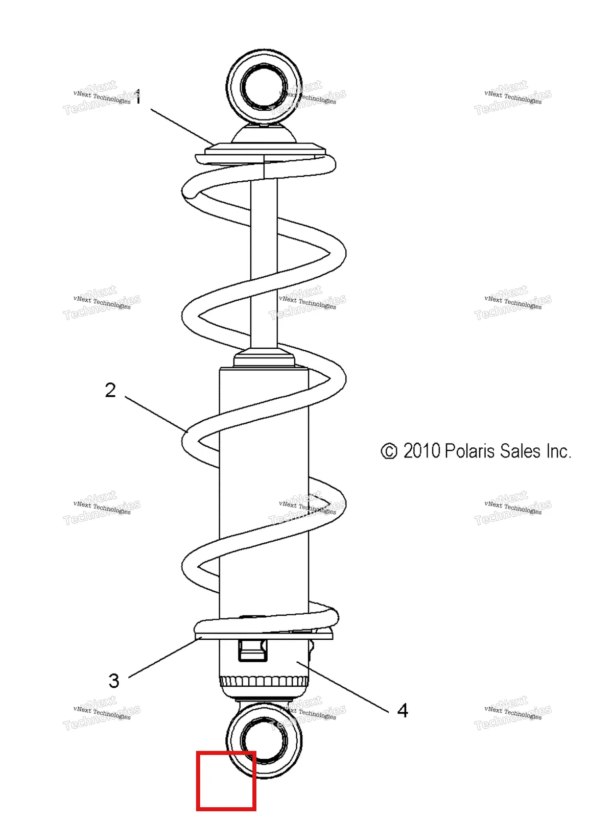 Деталь 7043678-133 на схеме узла Suspension, Shock, Front Track S15cm8 All Options