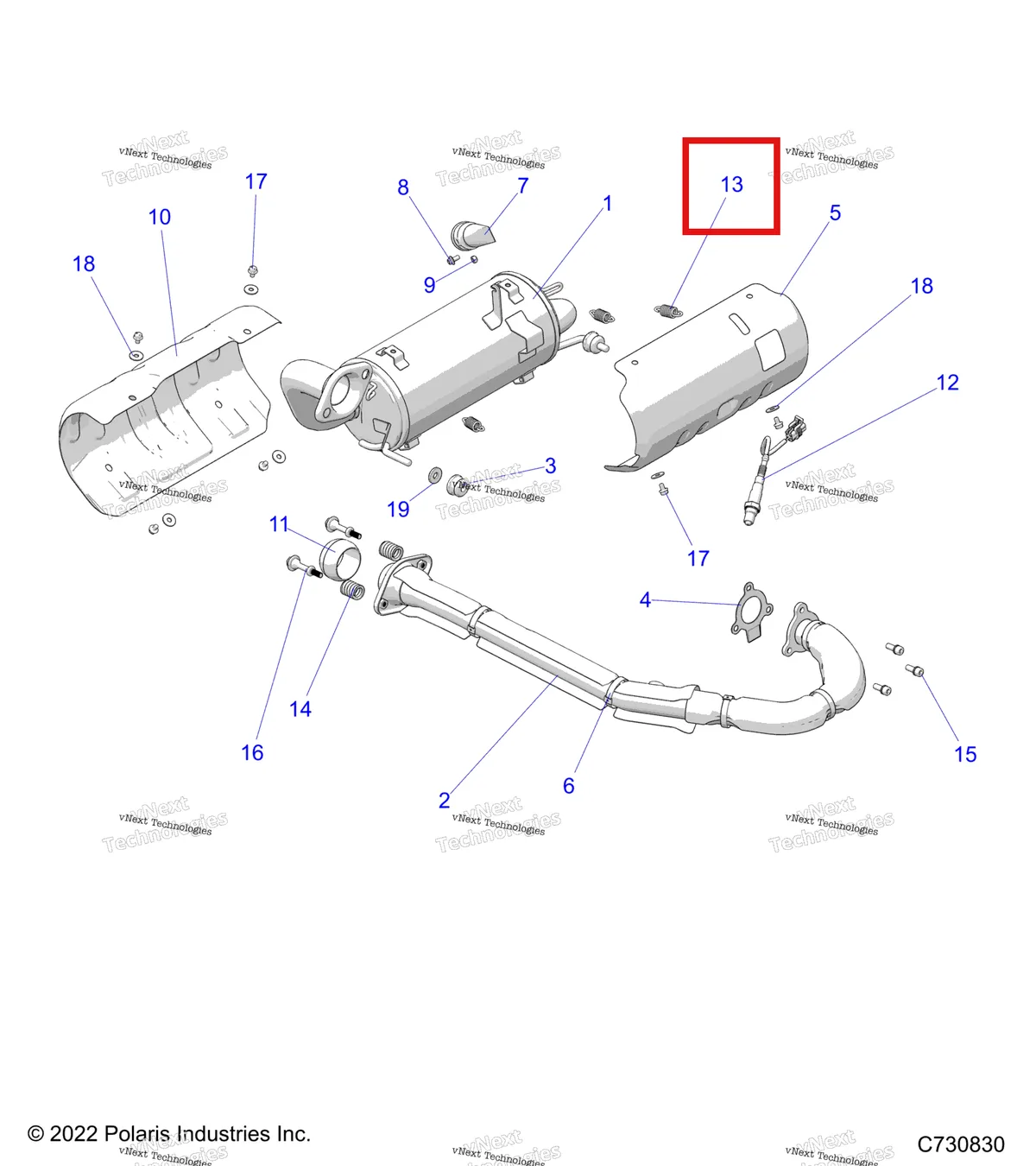 Деталь 7043727 на схеме узла Engine, Exhaust System R27cca5ac8