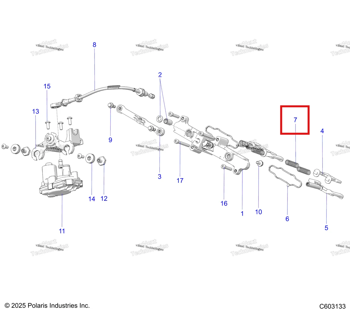 Деталь 7044014 на схеме узла Engine, Exhaust Valve And Actuator S27ajn8rs