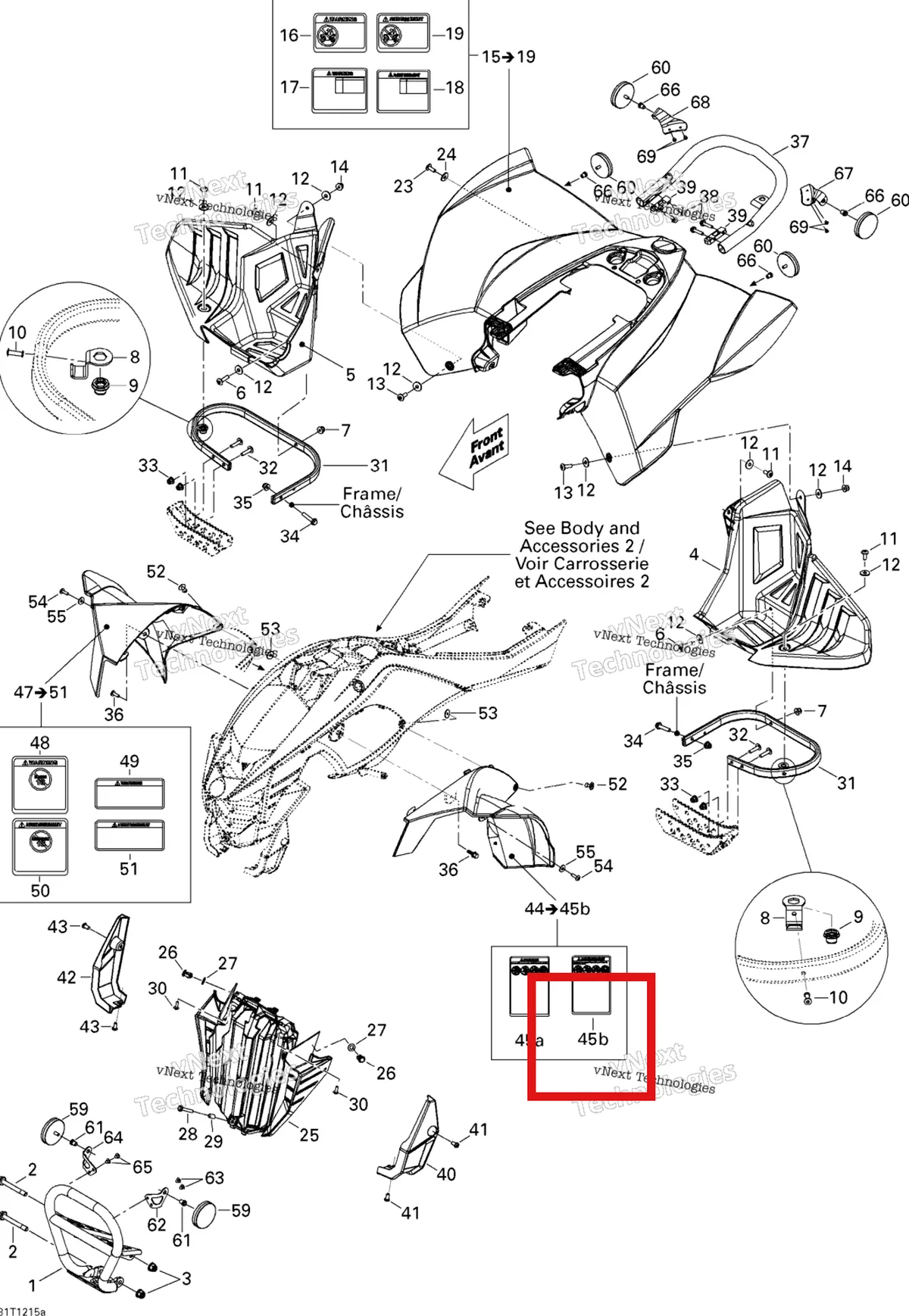 Деталь 704900002 на схеме узла 2015 Can-Am DS 450EFI STD Body And Accessories 1