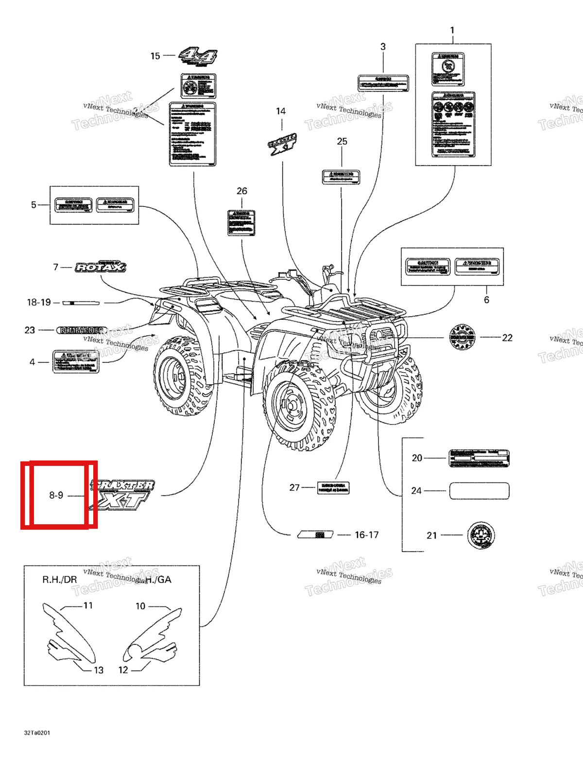 Деталь 704900095 на схеме узла 2002 Can-Am Traxter XT Frame And Body