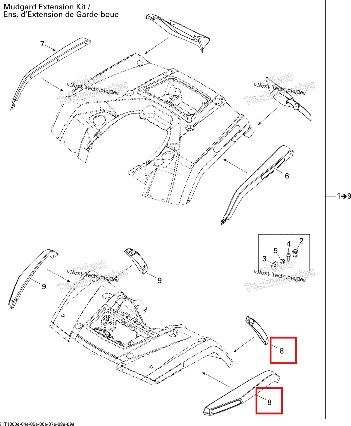 Деталь 704901431 на схеме узла 2010 Can-Am Outlander 500 EFI Body And Accessories 5, Xt-P