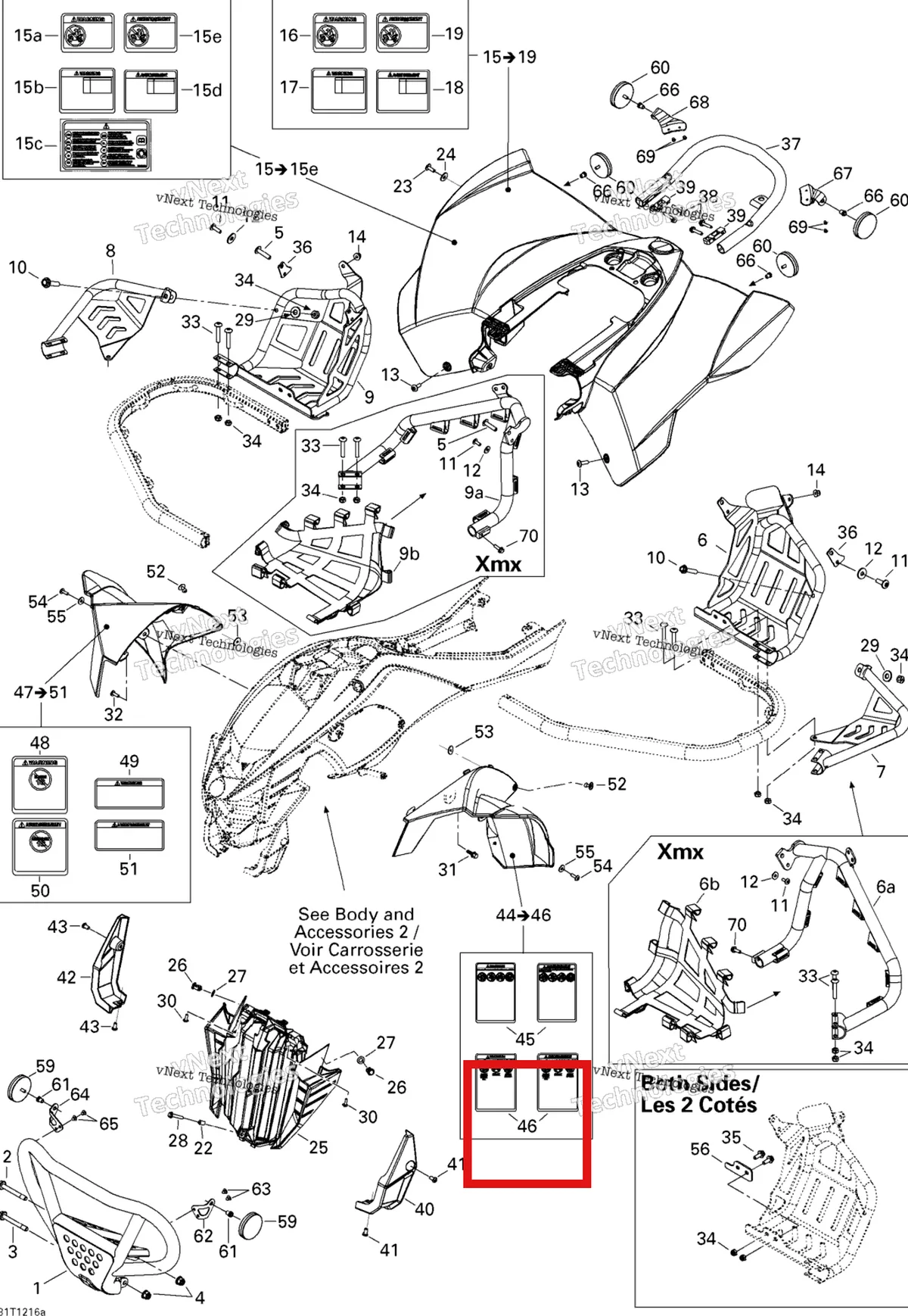 Деталь 704901875 на схеме узла 2015 Can-Am DS 450EFI XXC, XMX Body And Accessories 1