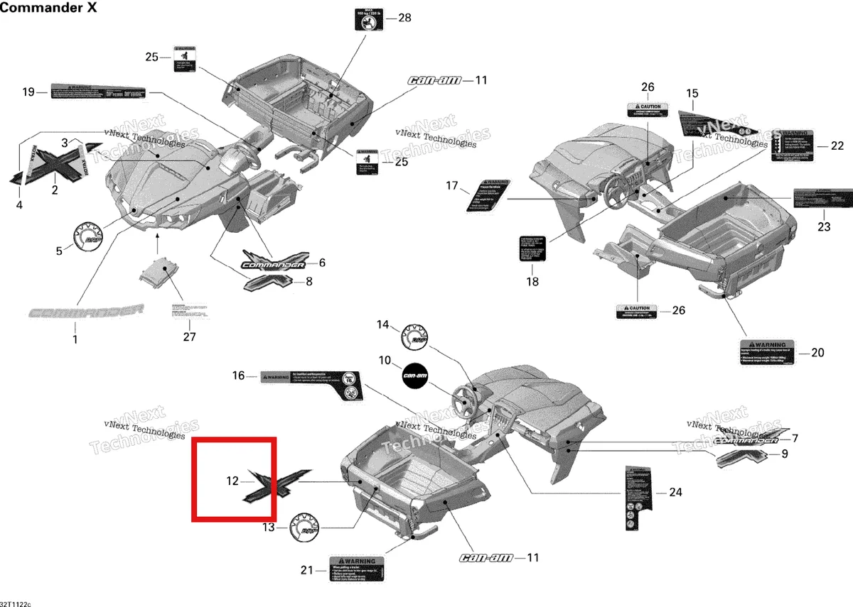 Деталь 704902318 на схеме узла 2011 Can-Am Commander 1000 Decals X