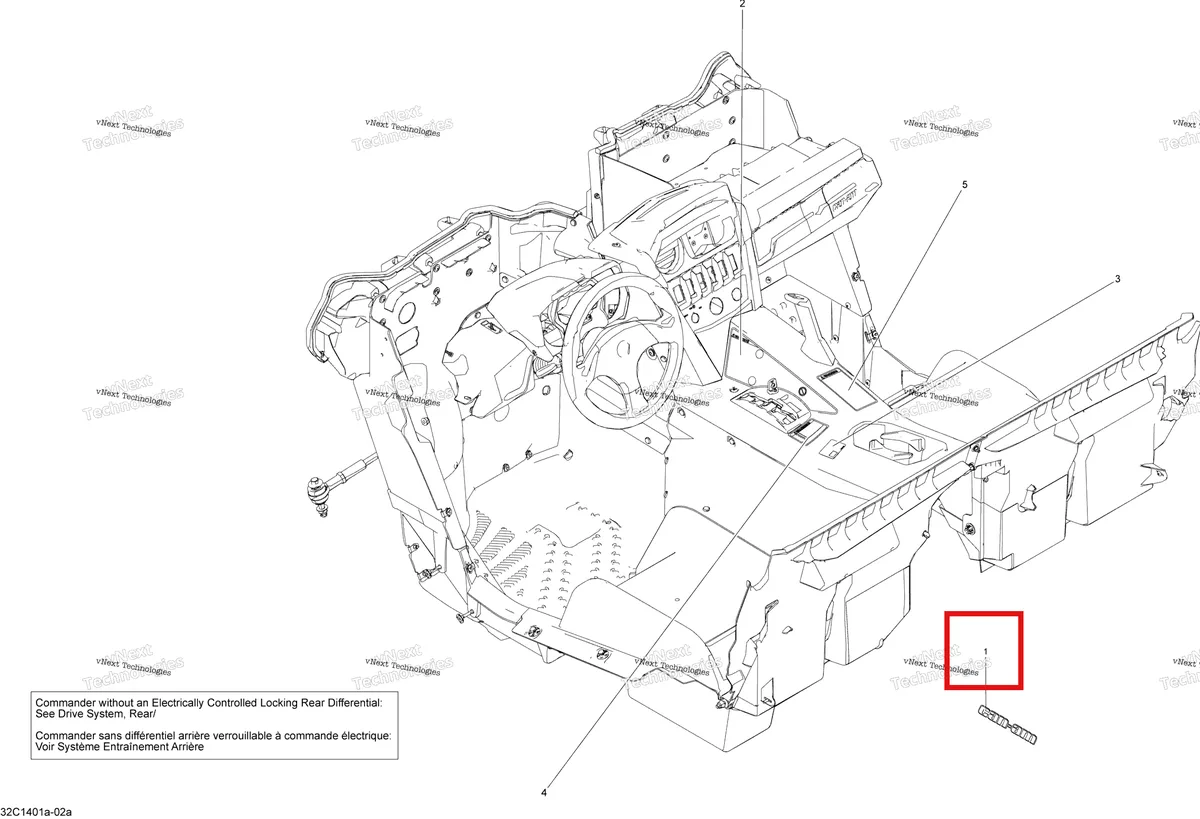 Деталь 704902319 на схеме узла 2015 Can-Am COMMANDER 1000_STD_DPS_XT_XTP Decals - Locking Rear Differential