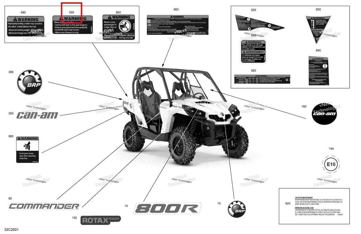 Деталь 704902345 на схеме узла 2020 Can-Am Commander 800R EFI Decals - Base