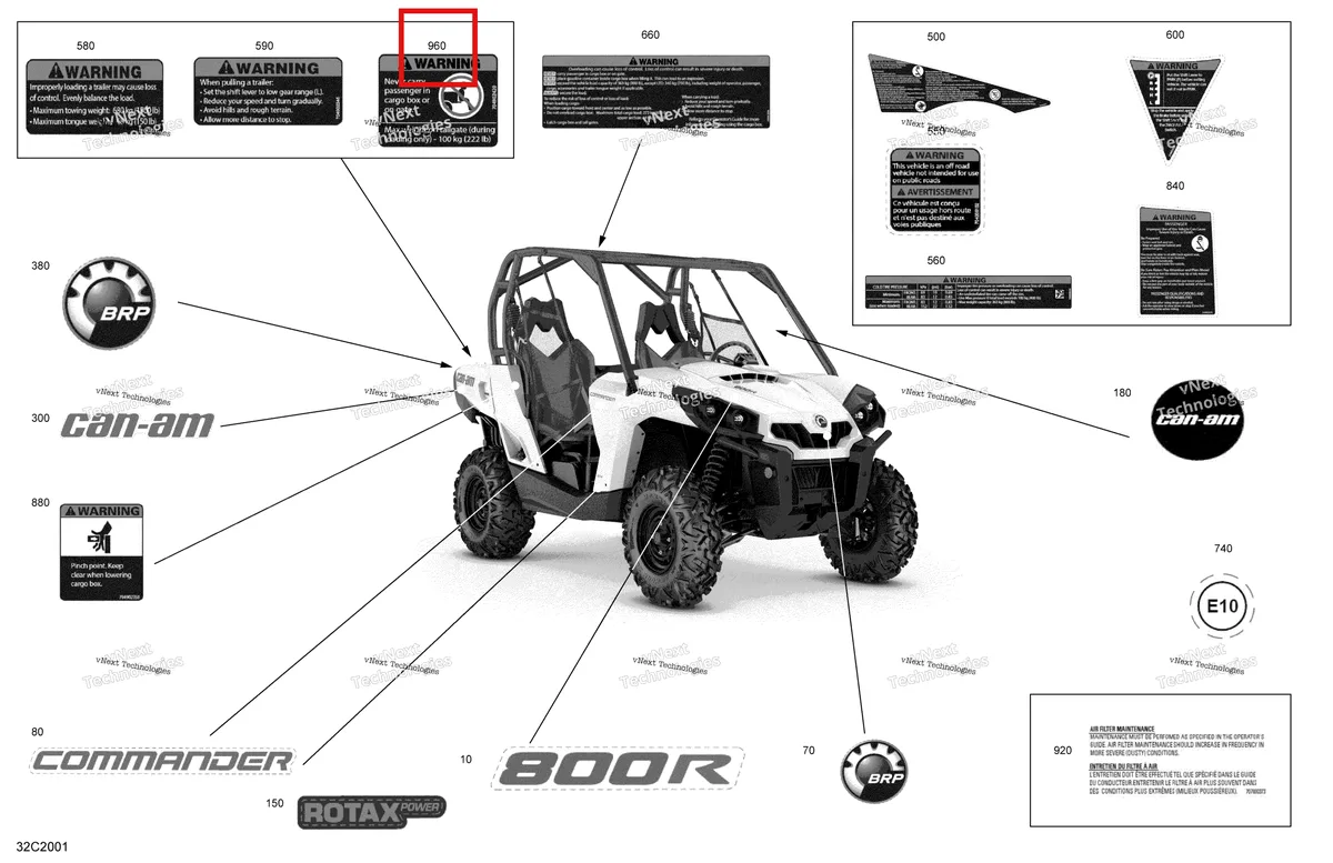 Деталь 704902420 на схеме узла 2020 Can-Am Commander 800R EFI Decals - Base