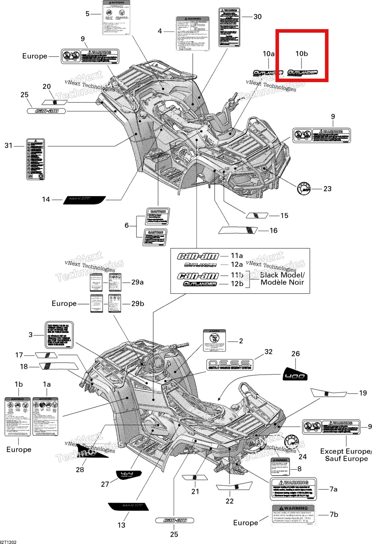 Деталь 704902472 на схеме узла 2013 Can-Am OUTLANDER MAX STD, XT, 400 EFI Decals