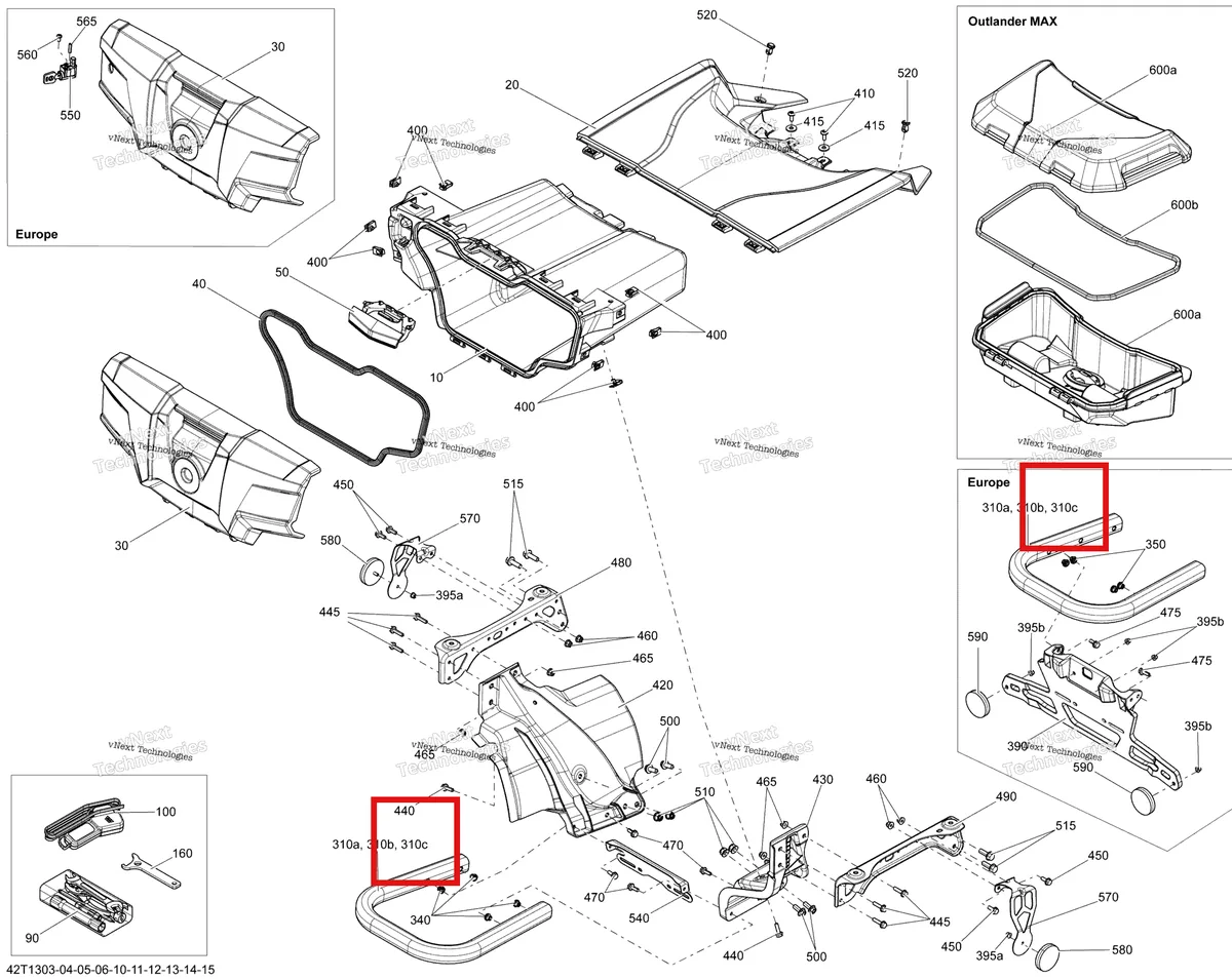 Деталь 704902778 на схеме узла 2013 Can-Am OUTLANDER MAX 1000EFI LTD Rear Cargo Box