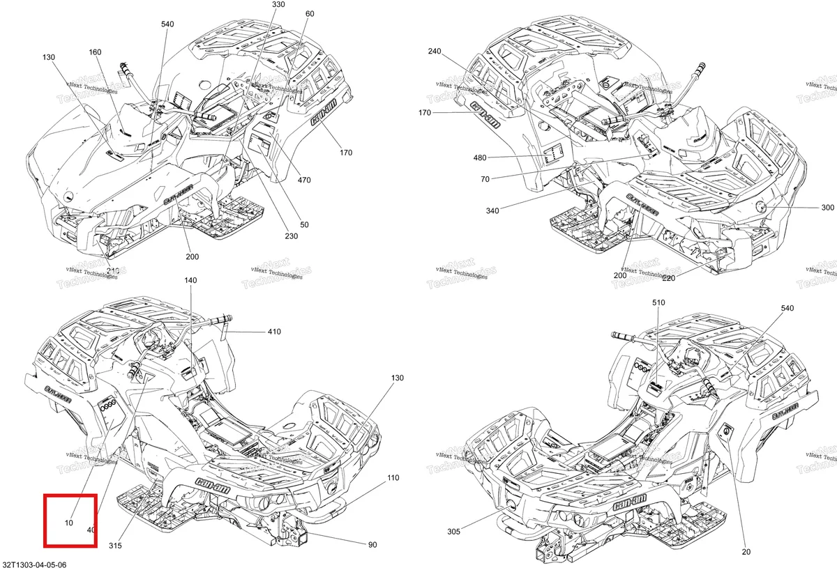 Деталь 704902789 на схеме узла 2013 Can-Am OUTLANDER 1000EFI, DPS, XT & XT-P Decals