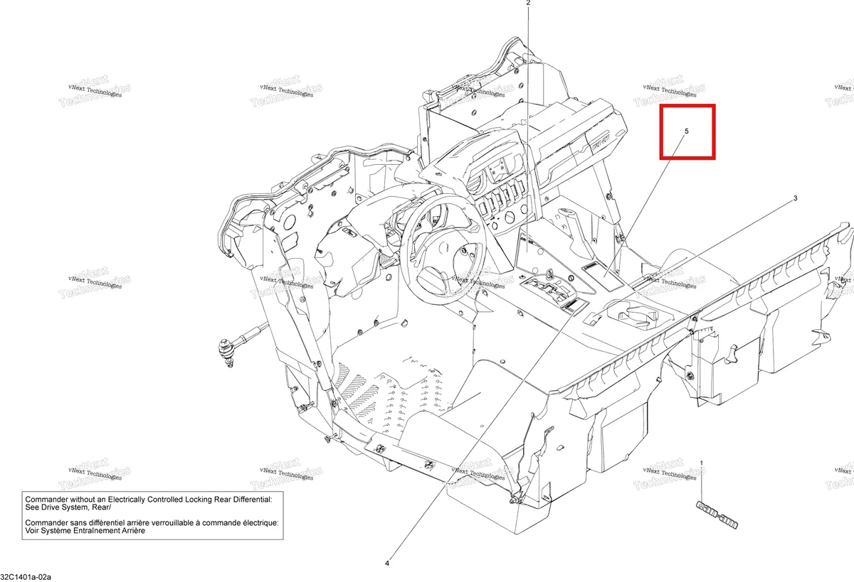 Деталь 704903695 на схеме узла 2015 Can-Am COMMANDER 1000_STD_DPS_XT_XTP Decals - Locking Rear Differential