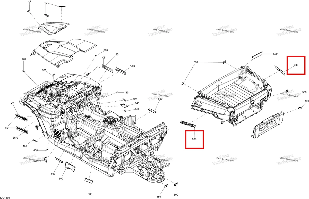 Деталь 704904265 на схеме узла 2015 Can-Am COMMANDER MAX 1000_DPS_XT Decals