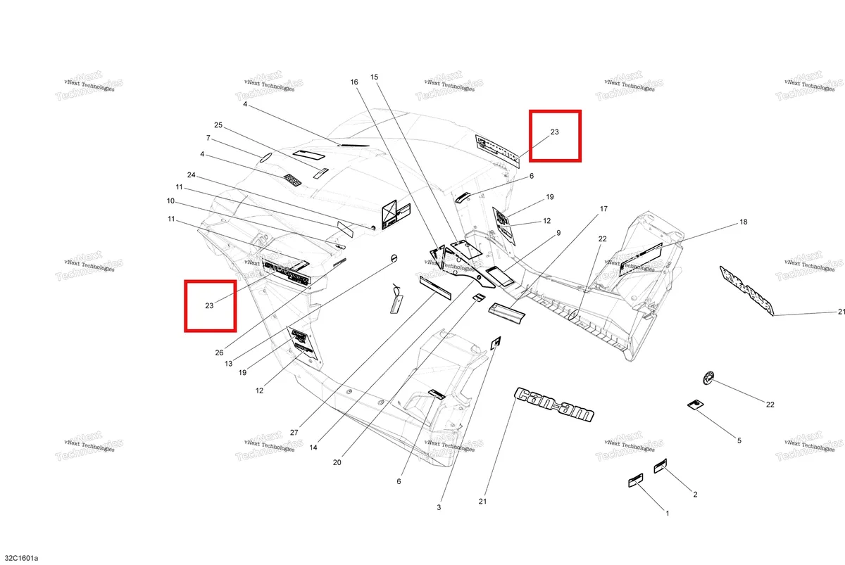 Деталь 704905241 на схеме узла 2016 Can-Am Commander - Commander MAX Decals