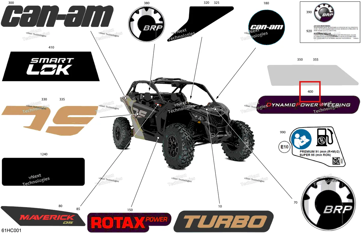 Деталь 704906089 на схеме узла 2023 Can-Am Maverick Turbo - DS Body - Decals