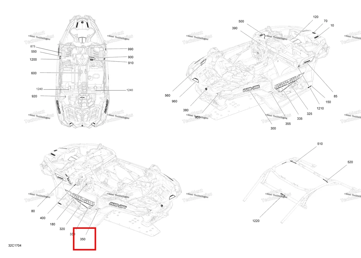 Деталь 704906264 на схеме узла 2017 Can-Am MAVERICK X3 Decals